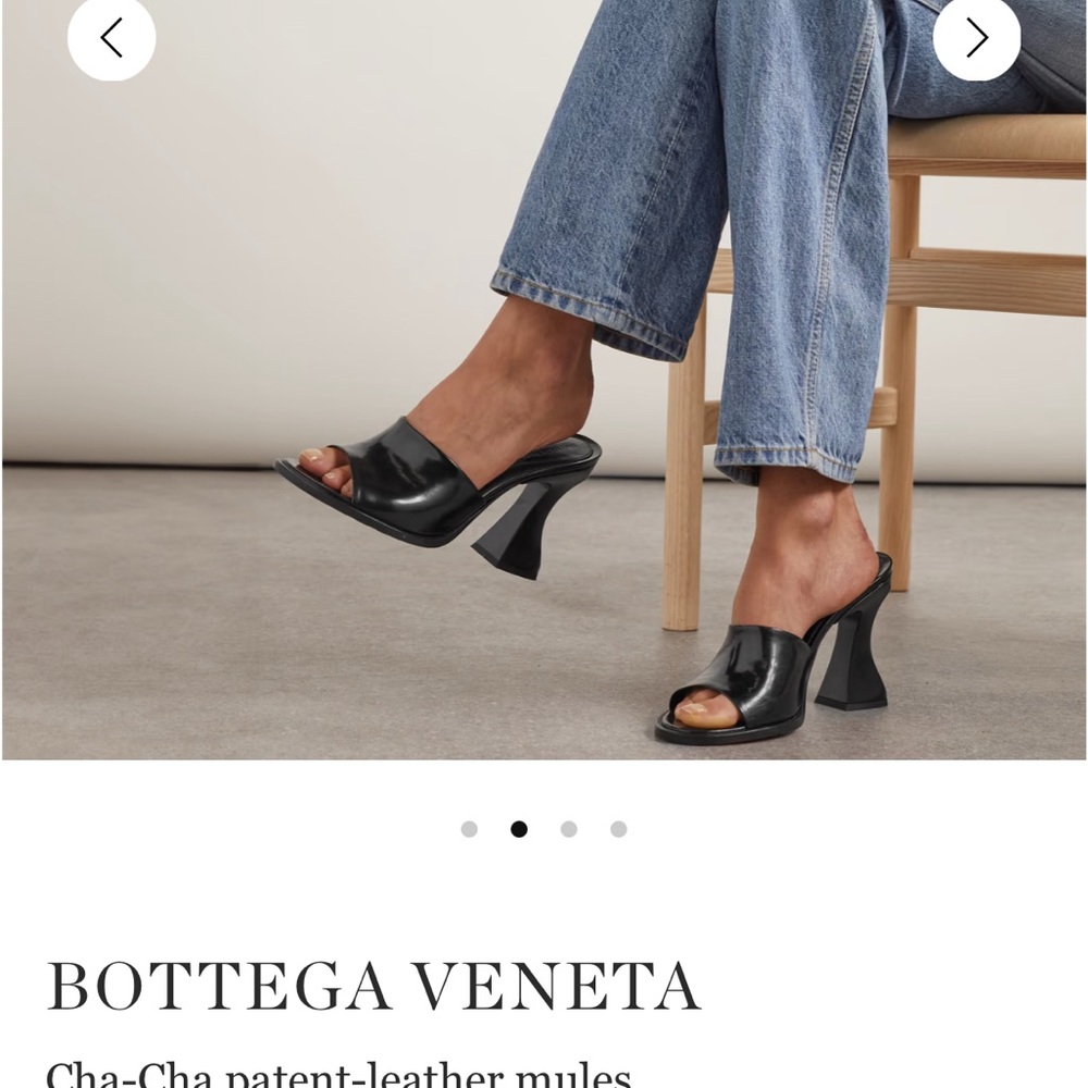 Bottega Veneta Black Patent Leather Mules with Modern Silhouette